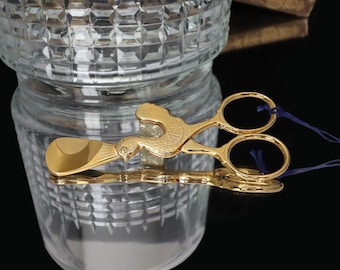Gold-Plated Cigar Cutter - Cigar Scissors - DOVO, Solingen
