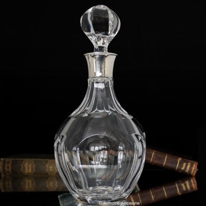 Crystal DECANTER with Sterling Silver 925 Mounting, GAYER & KRAUSS