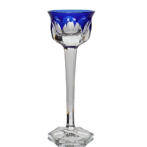 1x Blue Crystal Cordial Glass - BACCARAT Malmaison