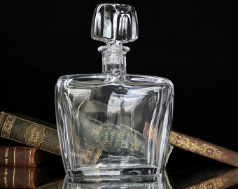 1930s JOSEPHINNENHÜTTE Crystal Decanter: German Art Deco Barware