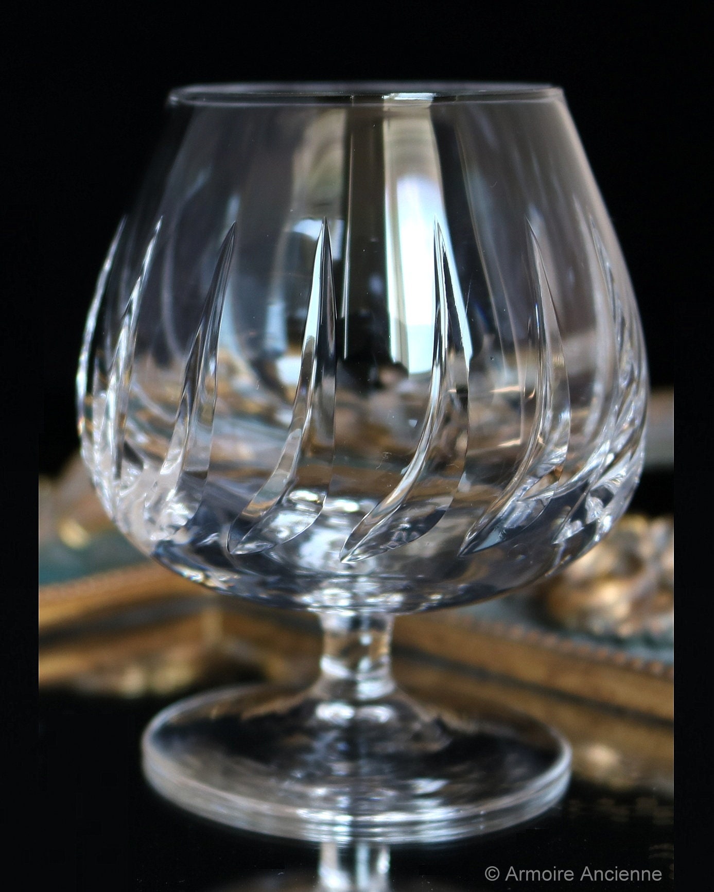 2x Crystal COGNAC GLASSES Heavy Cut Crystal Brandy Snifters -  Canada