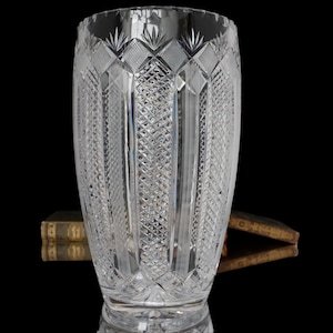 XL Large CRYSTAL VASE with Elaborate Cuts