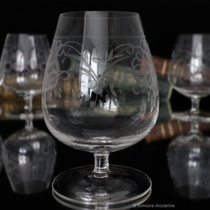 Vasos COGNAC pequeños - THERESIENTHAL Radgravur / Juego de 2