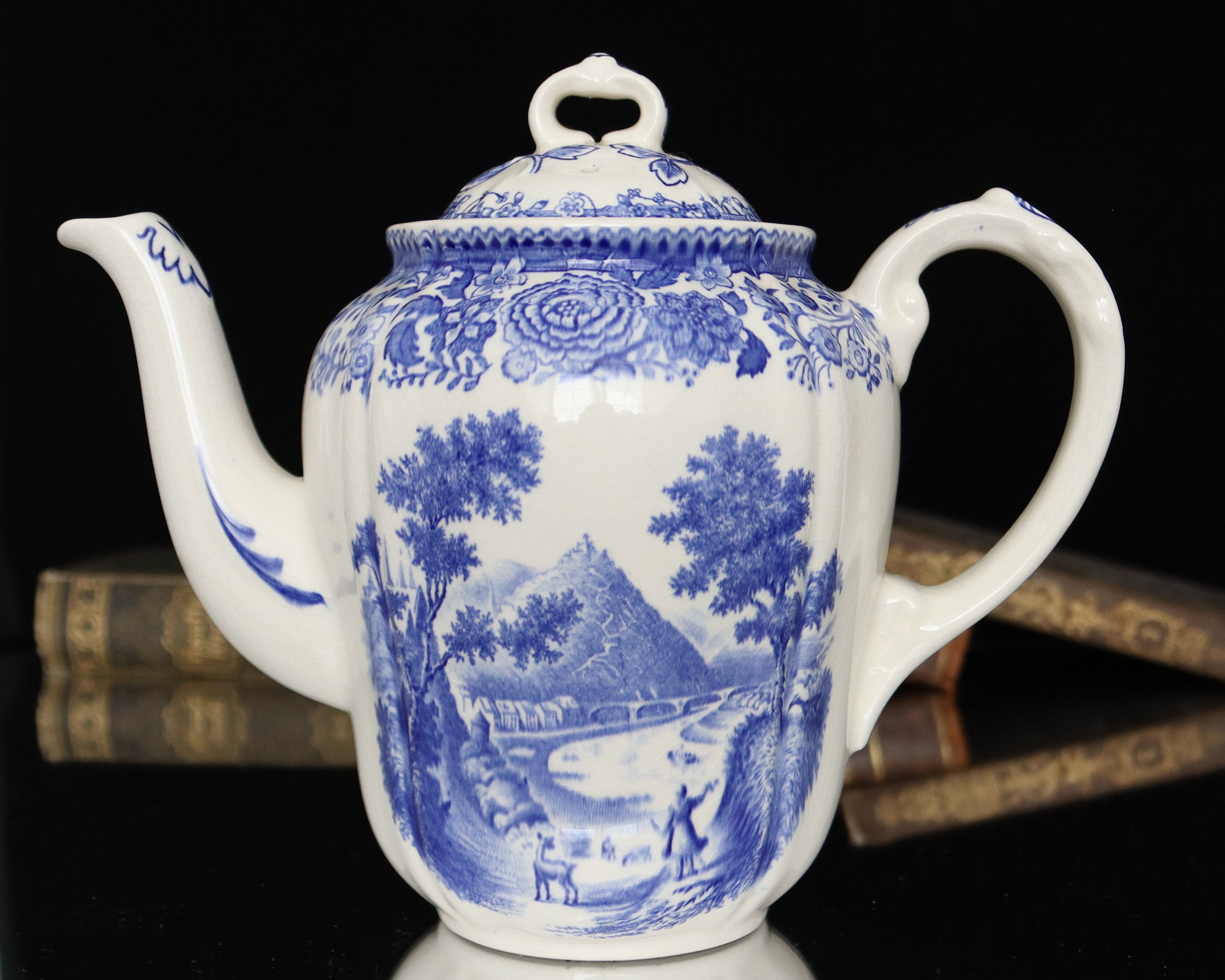 Large Tea Pot - VILLEROY & BOCH Burgenland Blue - Etsy UK