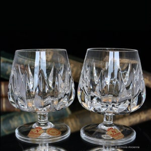 2x Crystal COGNAC Glasses - Brandy Snifters