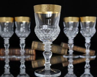 Crystal Wine Glasses with 24K Gold Rim - THERESIENTHAL | Set of 6
