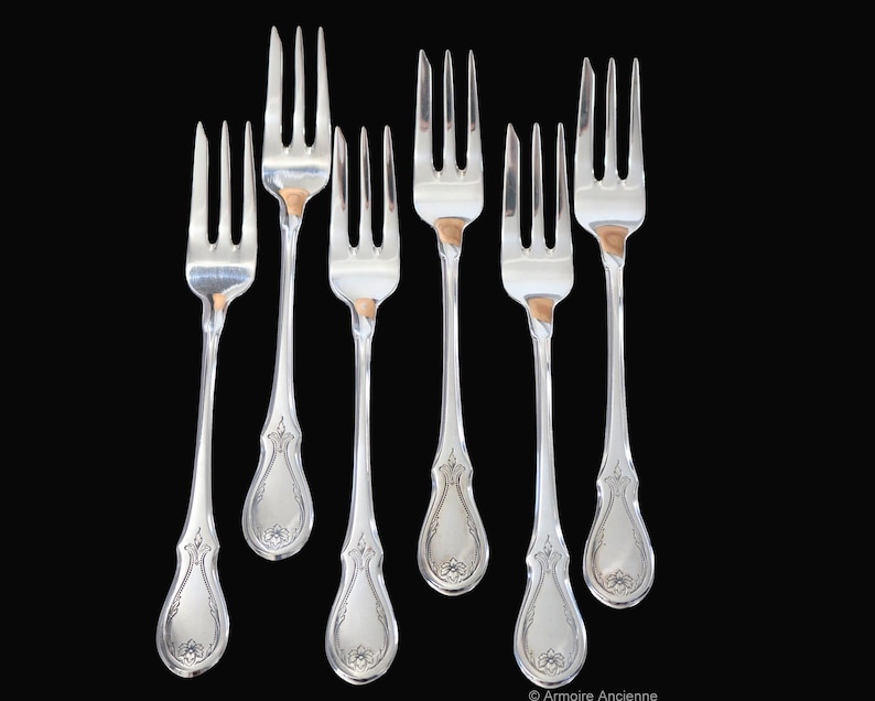6x Dessert Forks Silver Plated WMF Cake Forks Etsy