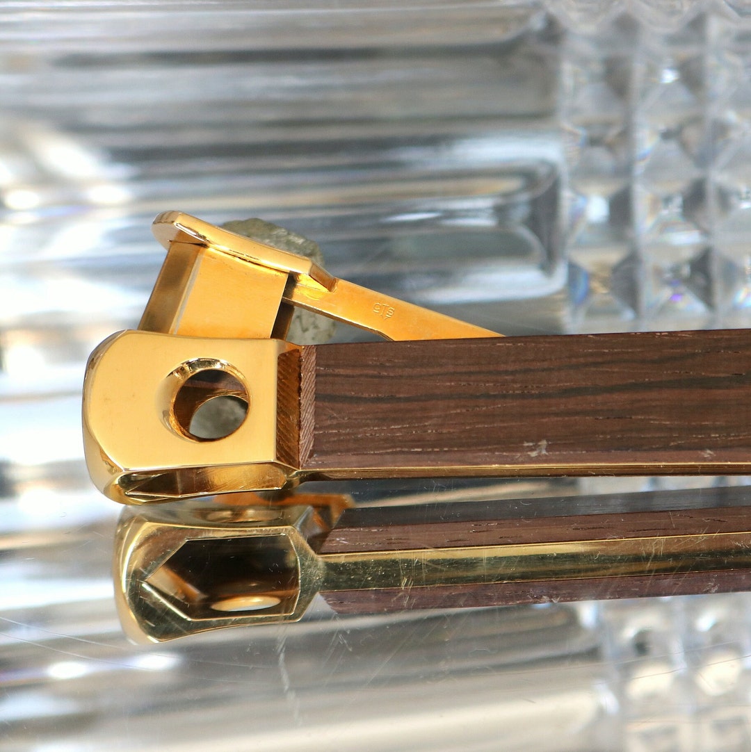 W.SWAN Zigarrenschneider Guillotine – Edelstahl-Doppelklinge, Goldfarben Geschnitzt, Für Zigarren Bis 55/64 Ring, Mit Etui