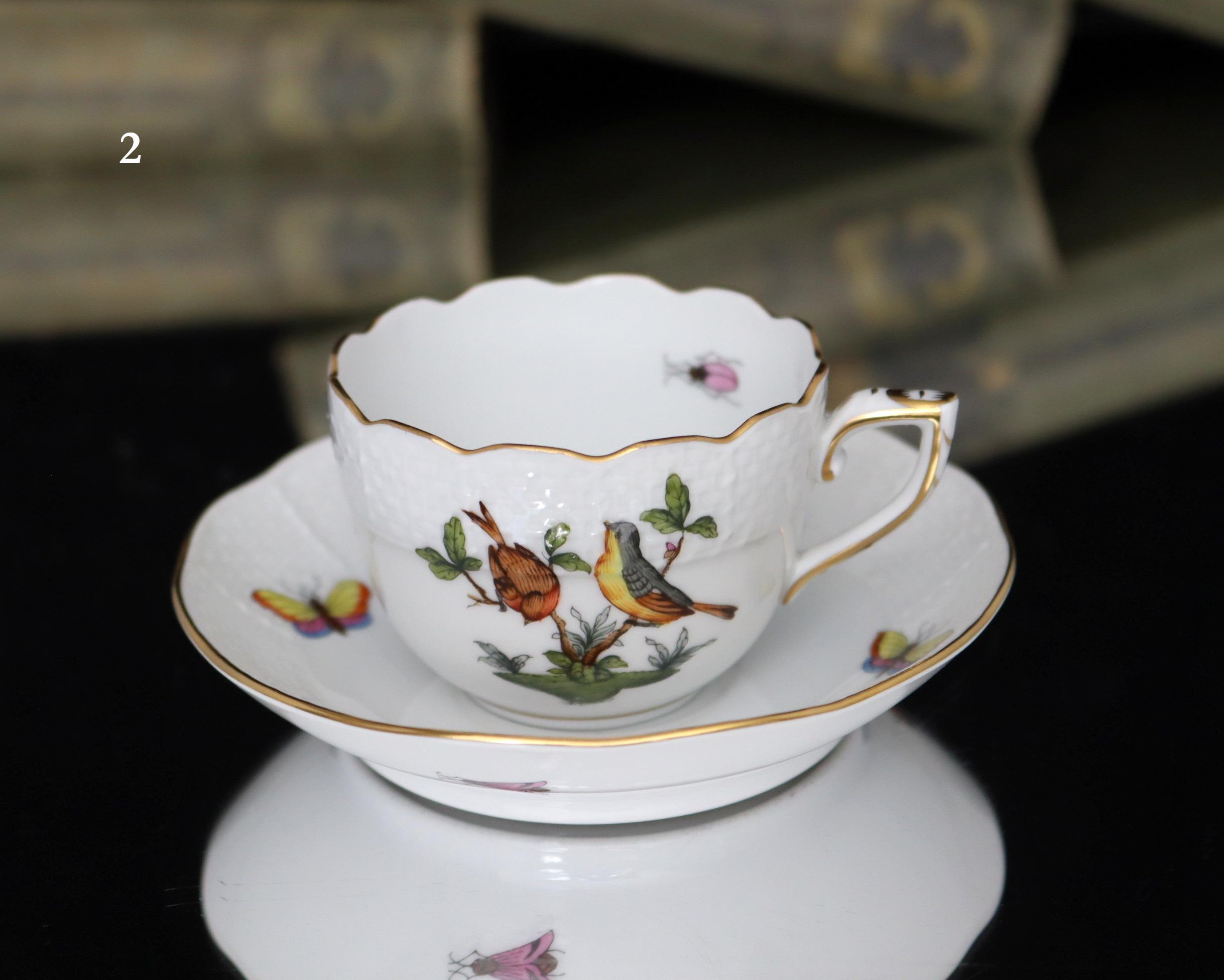 Herend - tasse et soucoupe 'Rothschild Bird' - 2