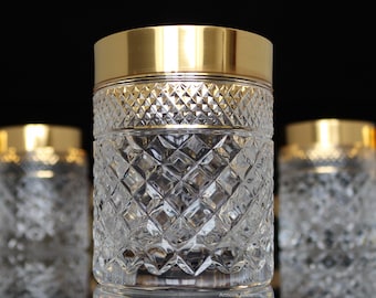 2x Crystal Whiskey Glasses with 24K Gold Rim - JOSEPHINENHÜTTE Ernestine
