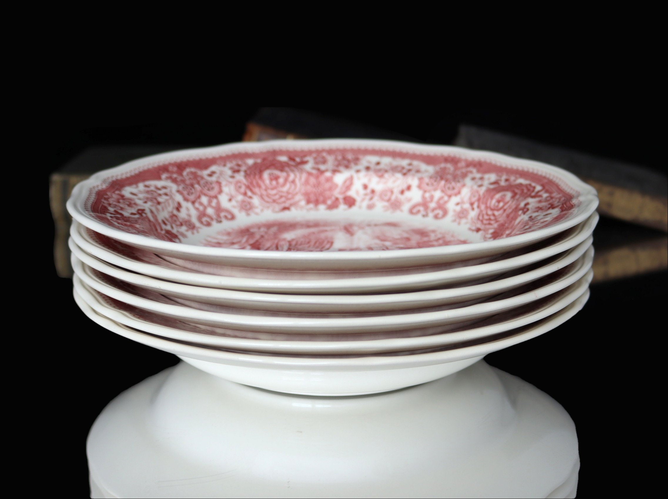 6x Large Deep Soup Plates - VILLEROY & BOCH Burgenland Red - Etsy