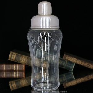 Kristallen COCKTAIL SHAKER met gegraveerd decor - Martini Shaker
