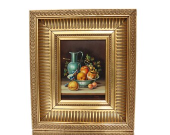 Still life with fruit and flowers on a marble ledge | Old Master & 19th