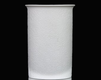 White Bisque Porcelain Vase - HUTSCHENREUTHER