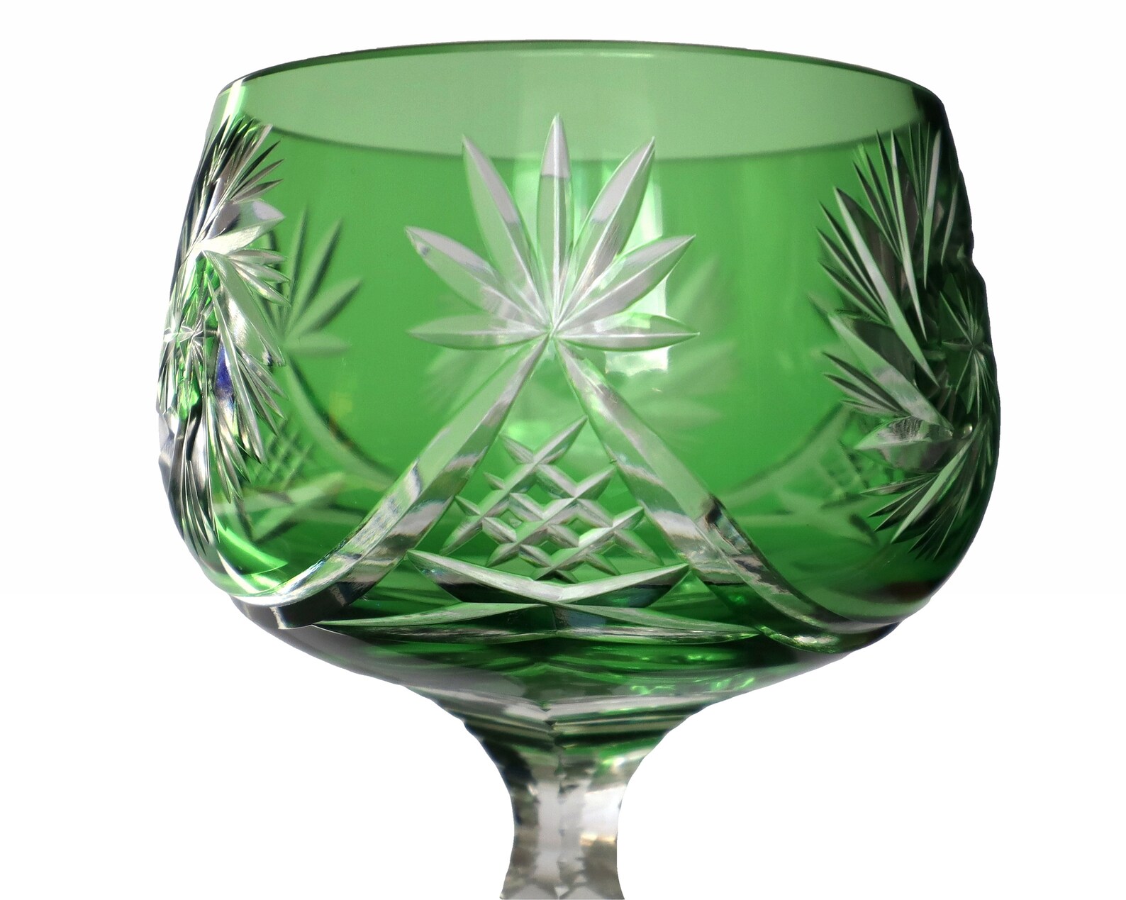 2x Cut Crystal WINE Glasses With Overlay Traube / Grapes Etsy