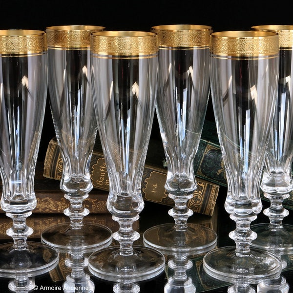 Gold Trim Champagne Etsy