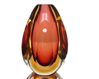 Murano Glass ムラノ カット 大型 花瓶 Murano Glass ムラノ カット 大型 花瓶 Murano Glass ムラノ カット