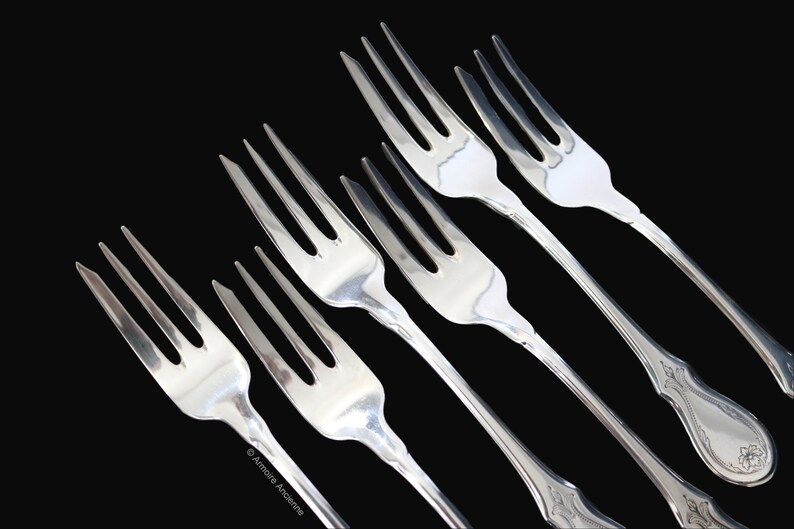 6x Dessert Forks Silver Plated WMF Cake Forks Etsy