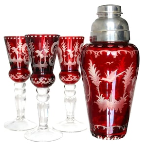 Set shaker e bicchieri da cocktail Boho Ruby - WITTIG