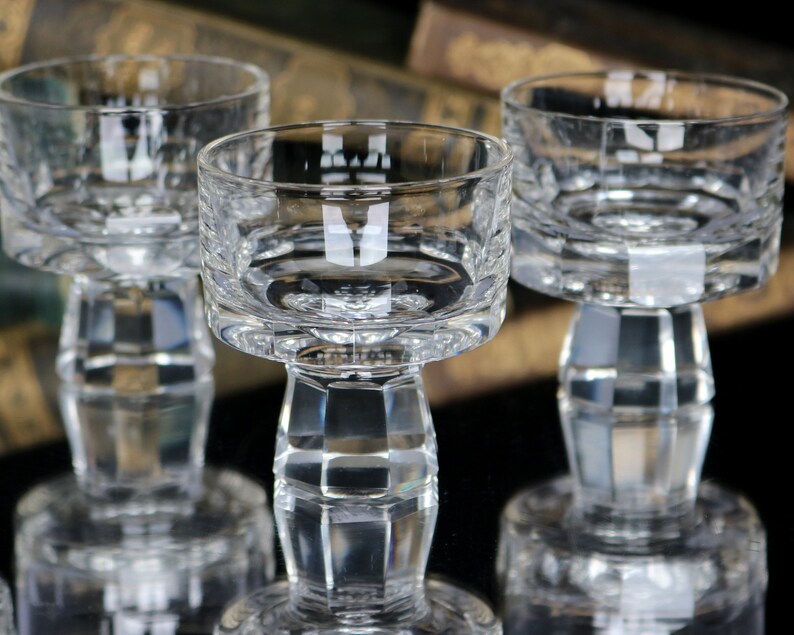 6x Small Crystal LIQUEUR Glasses CORDIAL Coupes Etsy