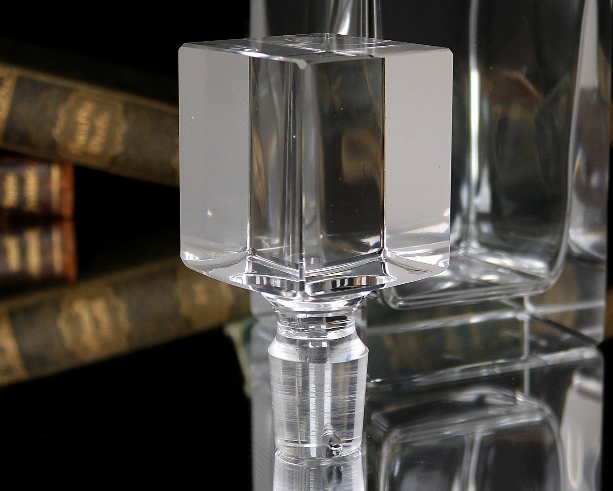 Square CRYSTAL DECANTER - POSSELT, 4.32 Lbs - Etsy