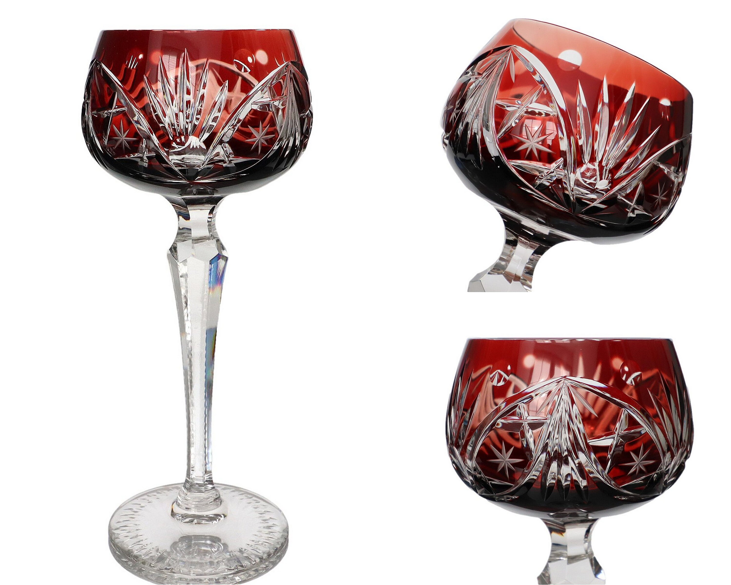 1x Crystal Wine Glass - Colored Crystal - LAUSITZER, GDR - Etsy