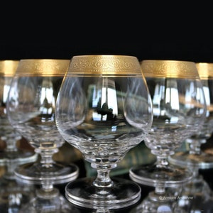 COGNAC GLASSES with Gold Rim - THERESIENTHAL