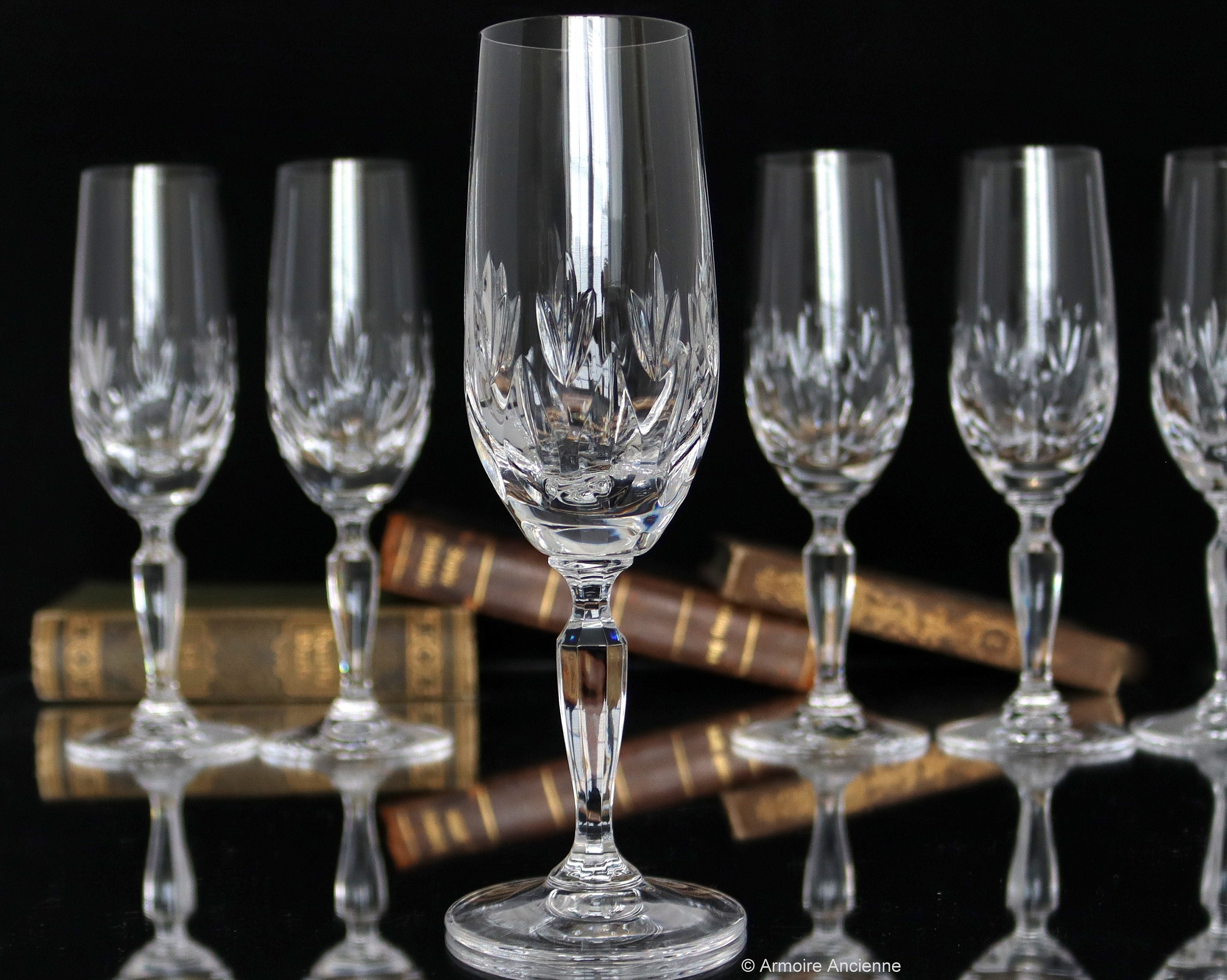 Helen Champagne Glasses, 24K Gold, Set of 6