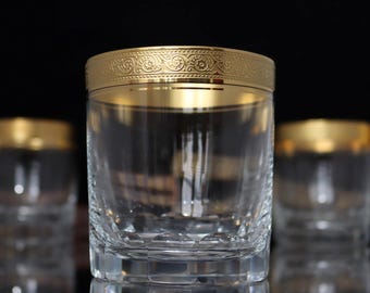 2x Crystal WHISKEY Glasses with 24K Gold Rim - THERESIENTHAL