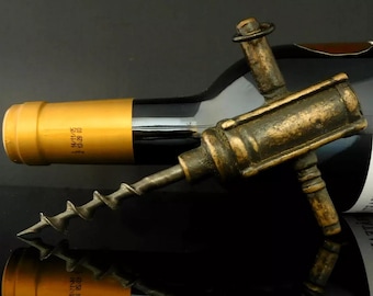 Bronze WINE OPENER in Rock Drill Design, Screw-Pull