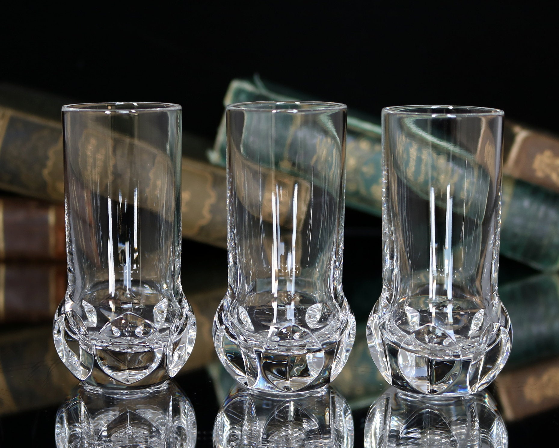 6x Tall Crystal SHOT Glasses TEQUILA Glasses Cut Decor Etsy