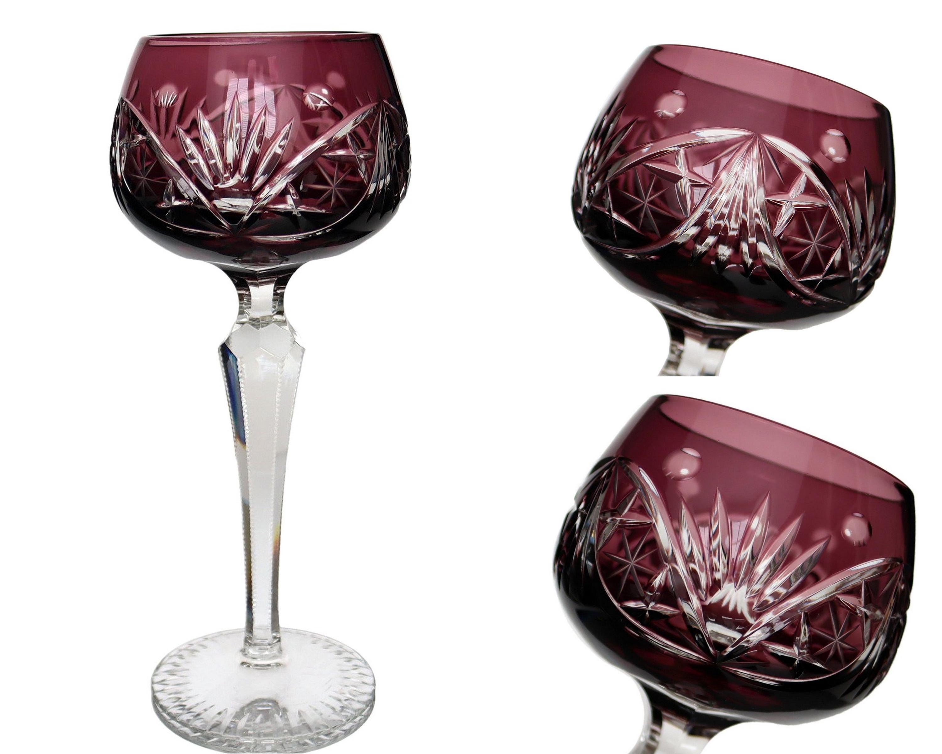 1x Crystal Wine Glass - Colored Crystal - LAUSITZER, GDR - Etsy