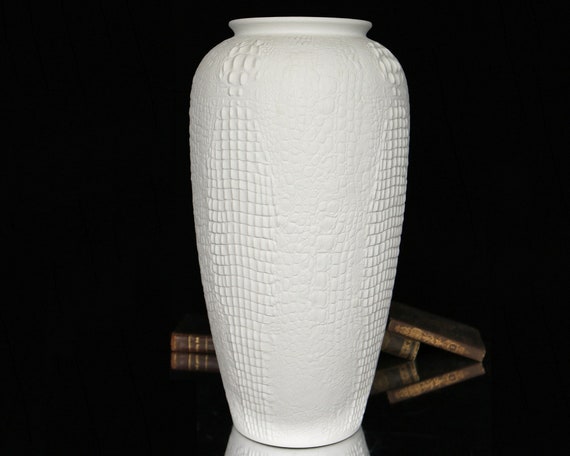 XXL Porzellan Bodenvase 50 cm - KAISER, Krokodillederdruck