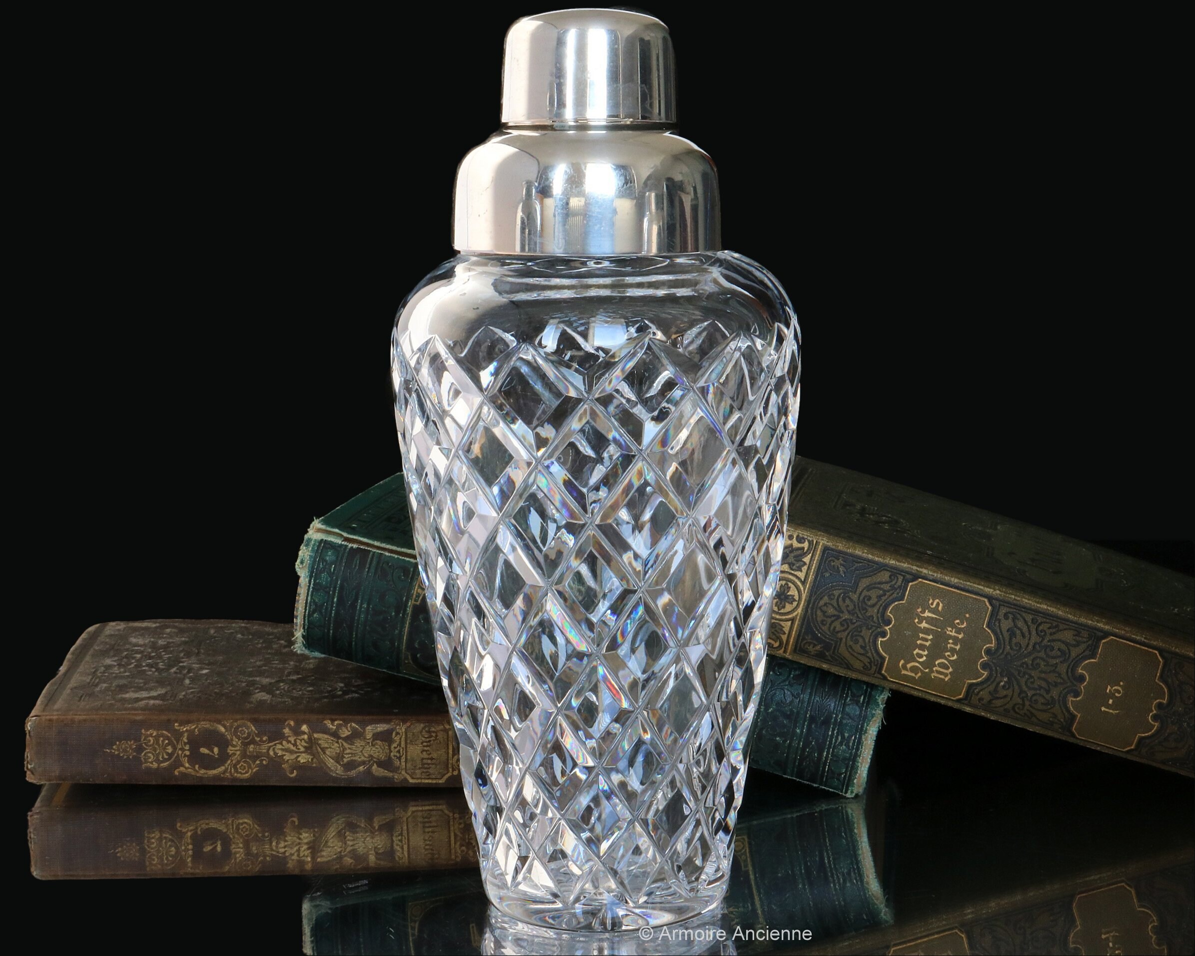 Silver-Plated Mounting Frosted Glass COCKTAIL SHAKER