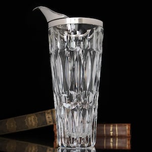 Cut Crystal Cocktail Pitcher with Silver Plated Mounting - WILHELM WOLFF