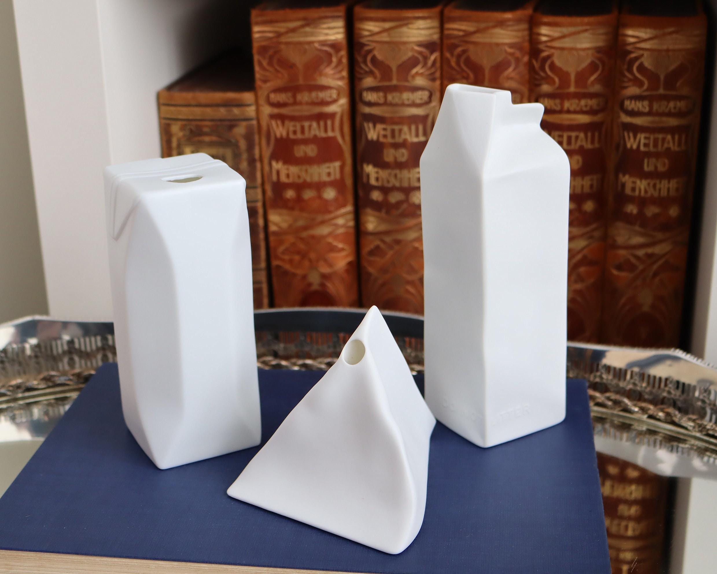 新品未使用:Rosenthal do not litter 牛乳パック型　花瓶 新品未使用:Rosenthal do not litter 牛乳パック型 花瓶 【公式通販】