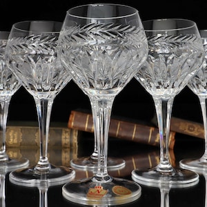 6x Crystal WINE Glasses - NACHTMANN
