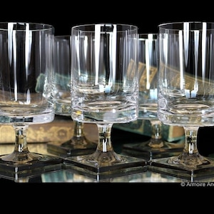 6x Crystal WINE GLASSES - ROSENTHAL Berlin - Design by George Butler Jensen