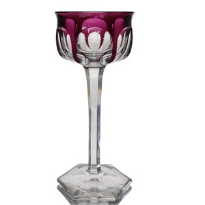 1x BACCARAT Wine Glass - Purple Crystal - Malmaison Pattern