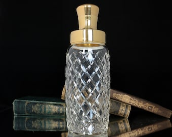 Crystal COCKTAIL SHAKER with Gold-Plated Mounting - Classic Cut