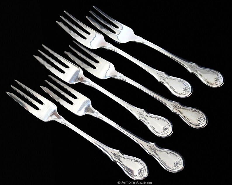 6x Dessert Forks Silver Plated WMF Cake Forks Etsy