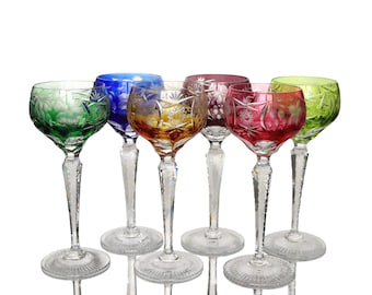 6 copas de vino de cristal de colores grandes - NACHTMANN Traube (2.º grado)