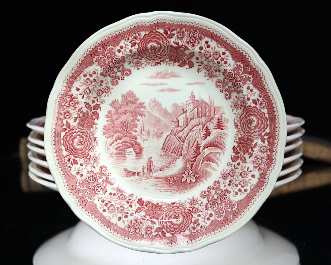 6x Large Deep Soup Plates - VILLEROY & BOCH Burgenland Red - Etsy