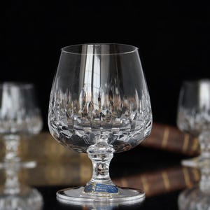2x Crystal COGNAC GLASSES - Brandy Snifters