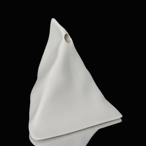 ROSENTHAL Bisque Porcelain Vase in Milk Carton Design - Do Not Litter Collection