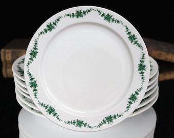 6 assiettes plates FURSTENBERG Ø24,5 cm - Motif Schlossgarten / Jardin du château