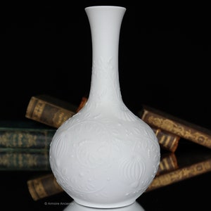 White Bisque Porcelain Vase - AK KAISER
