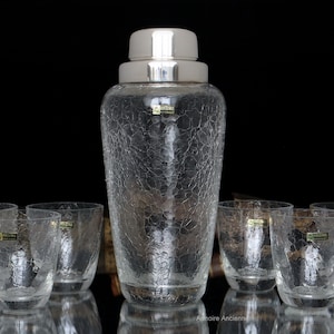 Crystal Cocktail Shaker & 6 Glasses Set, WMF