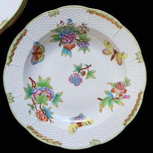 1x Porcelain Soup Plate Ø 24,5 cm - HEREND Queen Victoria 530/VBO