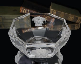 Rosenthal Versace Crystal Salad Bowl - Medusa Lumière Line - Etsy